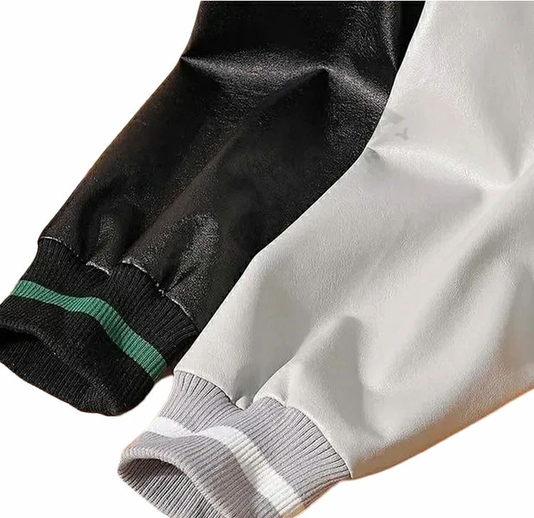 Коллекция 2021 года Высококачественная Мужская куртка-бомбер из шерсти на заказ с кожаными рукавами леттерманская куртка