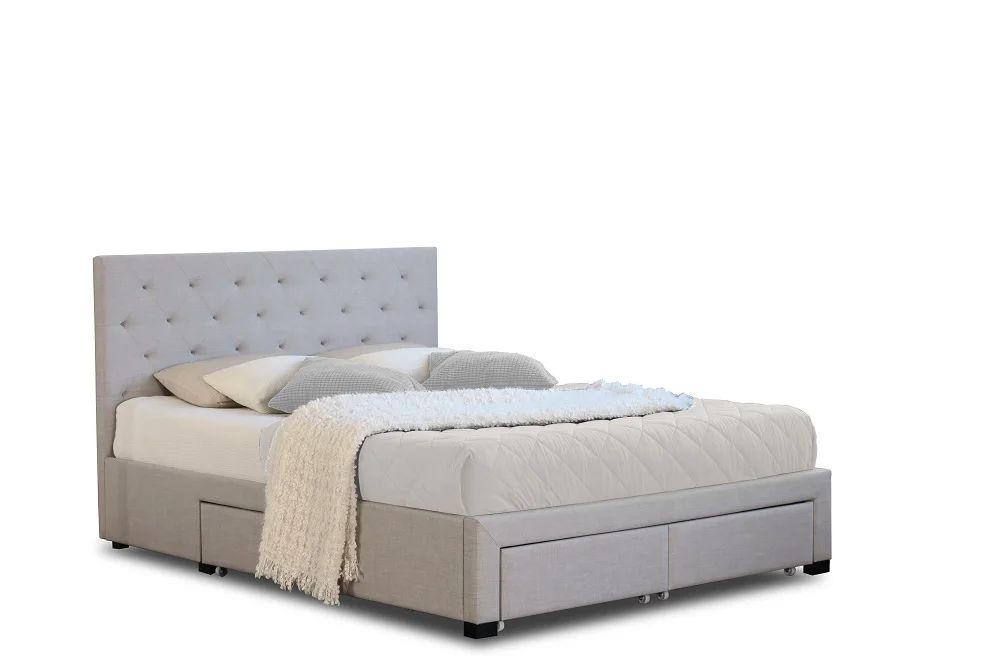2019 Modern Elegance Design of Lester 4 Drawers King / Queen Beds