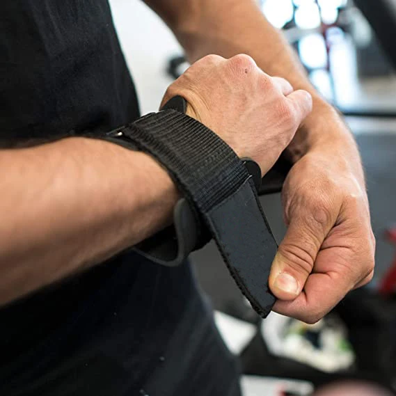 High quality Weight Lifting Hooks Gym Fitness Set Weightlifting Wrist Straps Heavy Duty Pull-ups Power Lifting Grips with Padded