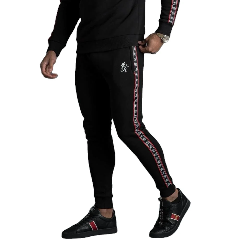 
custom logo side tape men tracksuit/sweatsuit/jogging suit sweat suit 