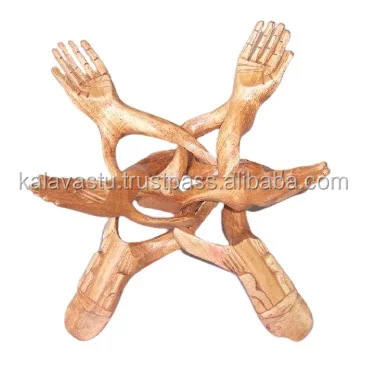 Wooden cobra stand for bowl or ball