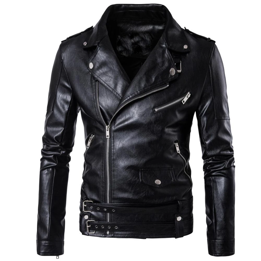 
Men Classic Bomber PU Leather Jacket Autumn Winter Heat-Conserving Pilot Faux Leather Jacket Black 