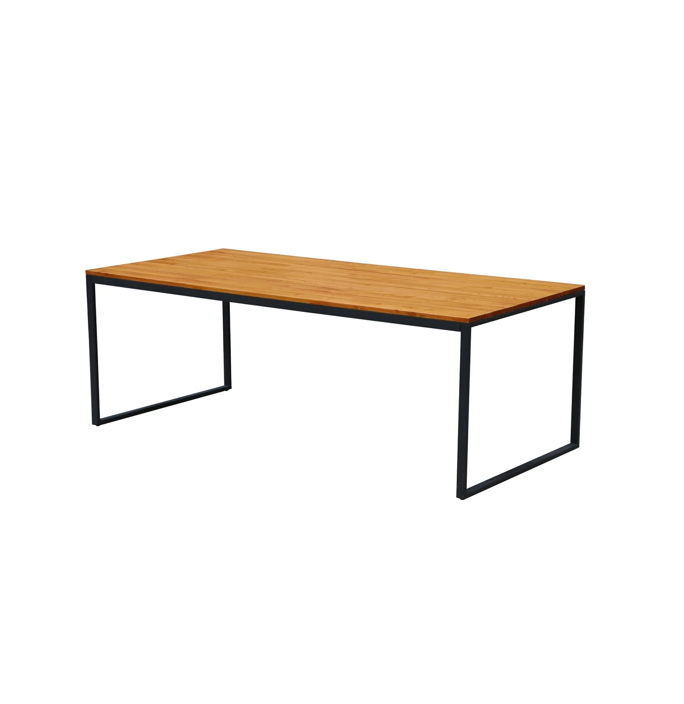 Modern Style  Vietnam Top Quality Outdoor Garden Steel Legs Teak Wooden Long Bench Chair Seat With No Backrest