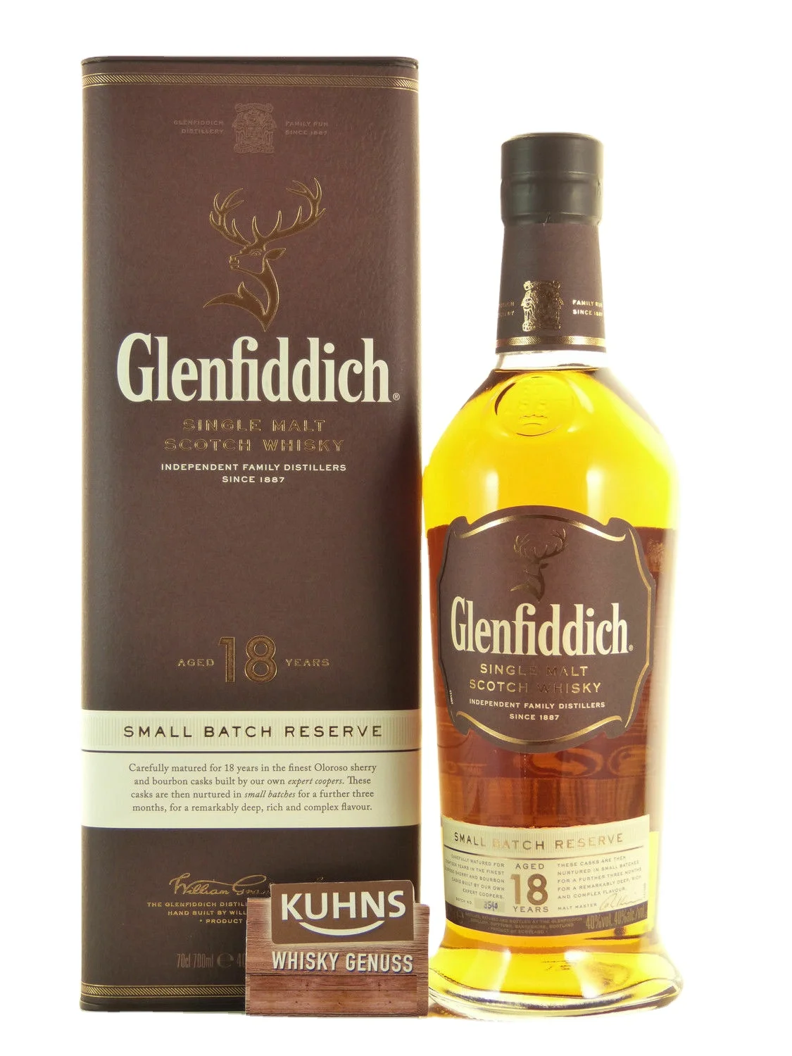 Glenfiddich Scotch Whisky 12, 15, 18 years old