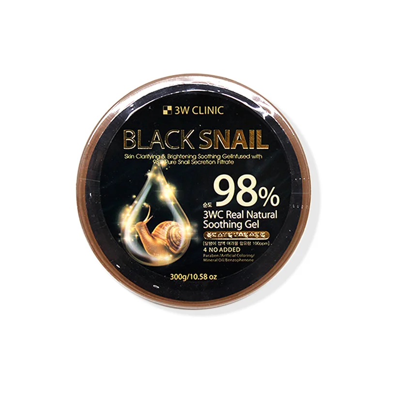 Korea cosmetic 3W CLINIC BLACK SNAIL NATURAL SOOTHING GEL Anti-aging Anti-wrinkle  Facial care K-beauty