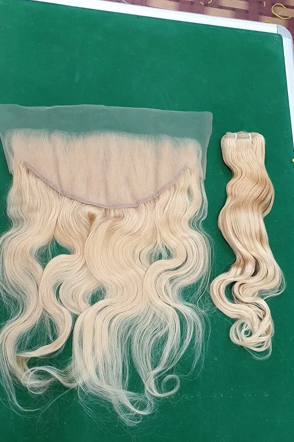 Female Donor 100 % Original Human hair Raw Remy Virgin Female hair From India human hair wigs blonde