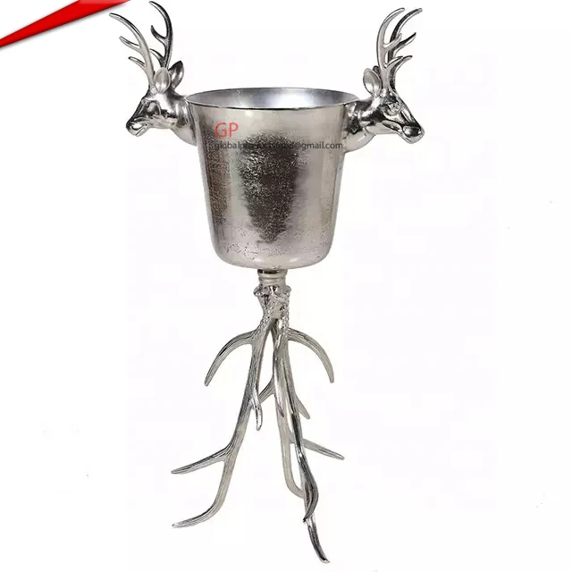 luxury deer antler shape handles ice bucket for bar wine and champagne cooler party weddings