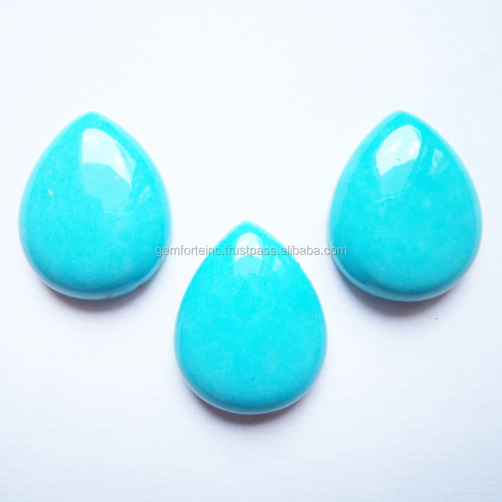 Natural Arizona Turquoise Pear Shape Free Size Cabochon Turquoise Jewelry Making Loose Gemstone Bulk Wholesale AAA Turquoise