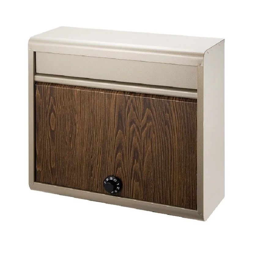 Unique Design Mailbox Slim Type Wood and Steel Material Japan Made Modern Home Lockable Wholesaler High Quality