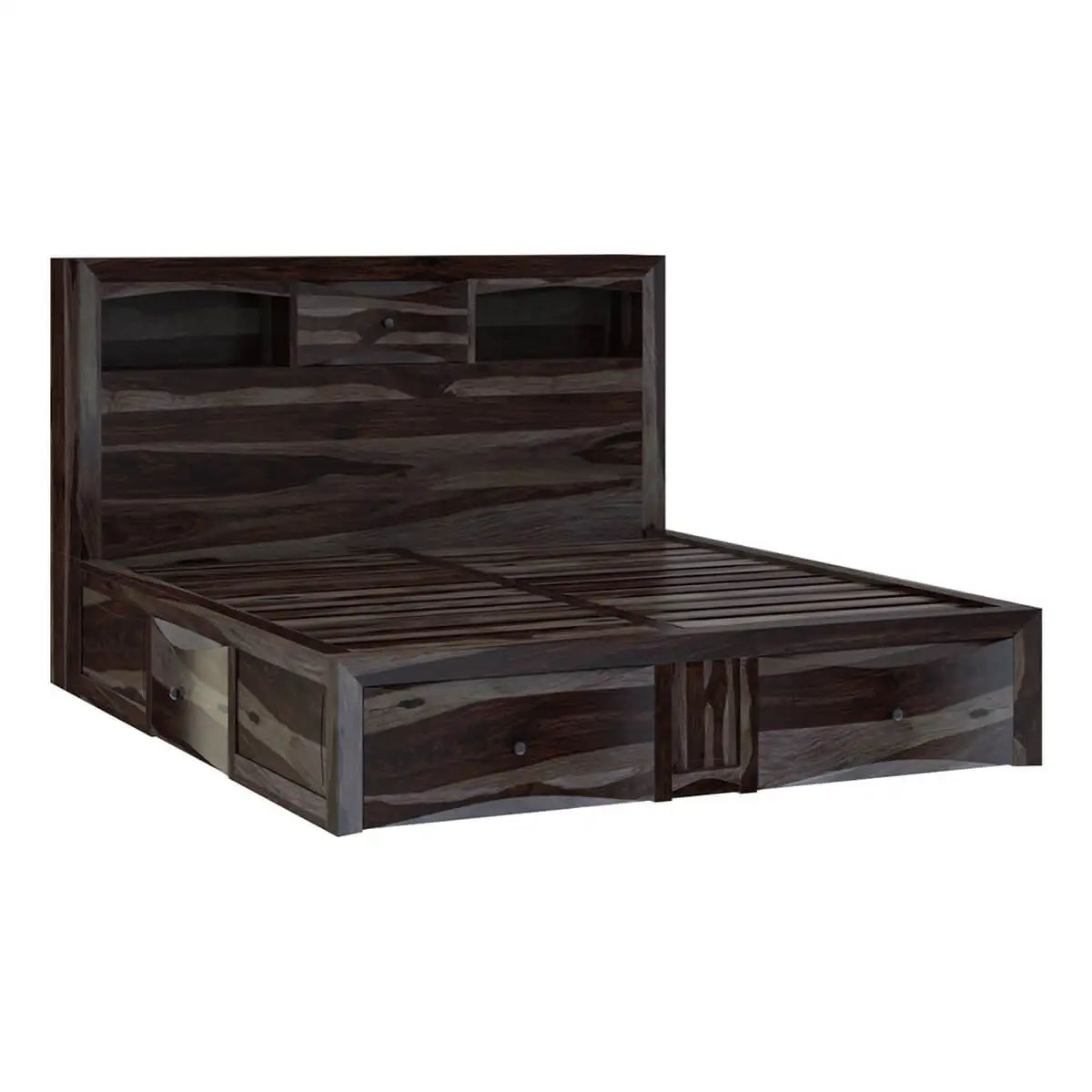 Мебель BoutiQ кровать для хранения из массива дерева | Деревянная рама спальни