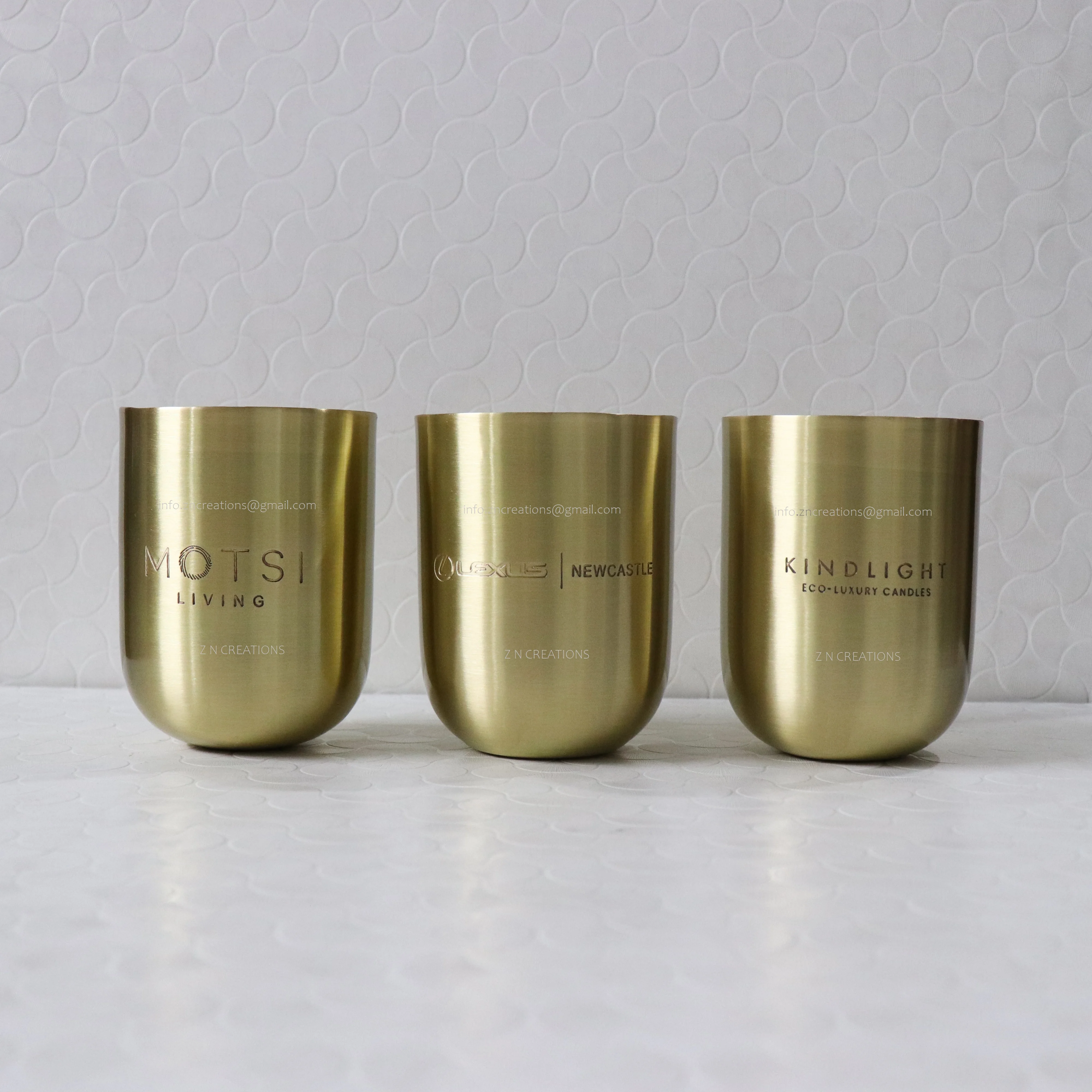 2021 New Designs Custom Brass Gold Candle Jar Empty Candle Jars for Candle Making Luxury Vessels Tin Containers with Lid