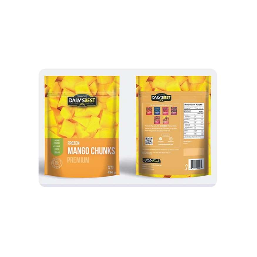 
Top Sale Factory Price Competitive Price IQF Grade A Mango Chunks Healthy Frozen Fruit 