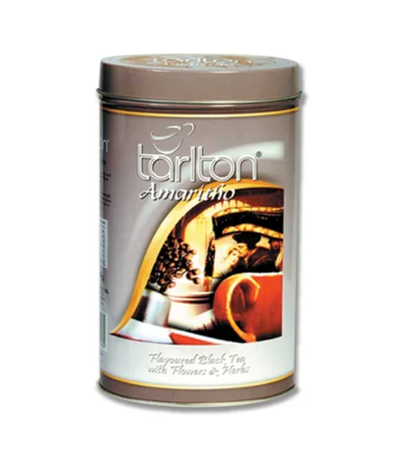 
Premium Ceylon Black Tea OP 1 Amaritho tea in Oval Tin // Tarlton Flavoured Tea with Flowers and Herbs (OEM Available) 