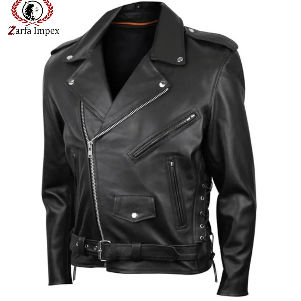 Leather Jacket Men Winter 2021 Stand Collar Casual Long Sleeves Motorbike jacket For Men