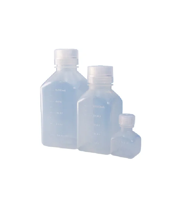 Transparent Polypropylene Square Narrow Mouth Bottle 500ml with PP screw cap