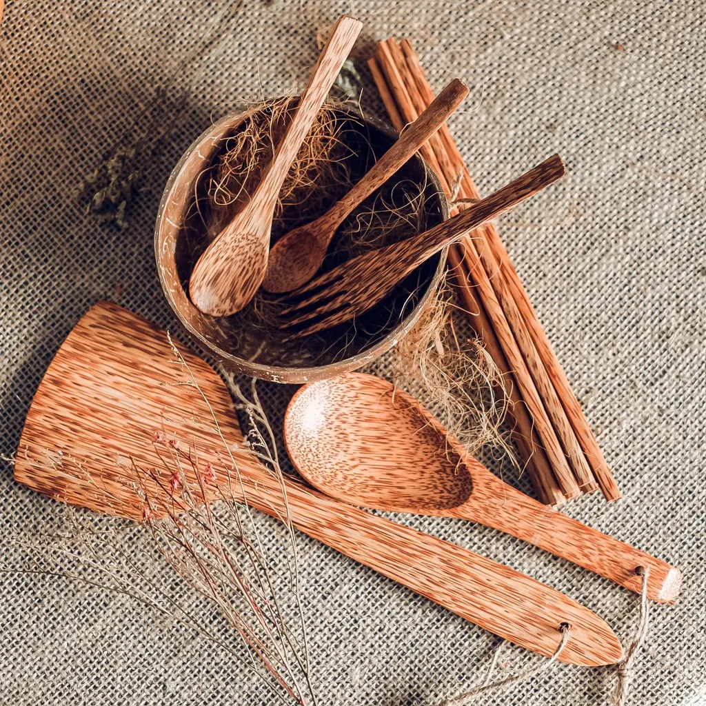 High Quality Custom Natural Mini Small Coconut Bamboo Wooden Dinner Spreader Butter Knife