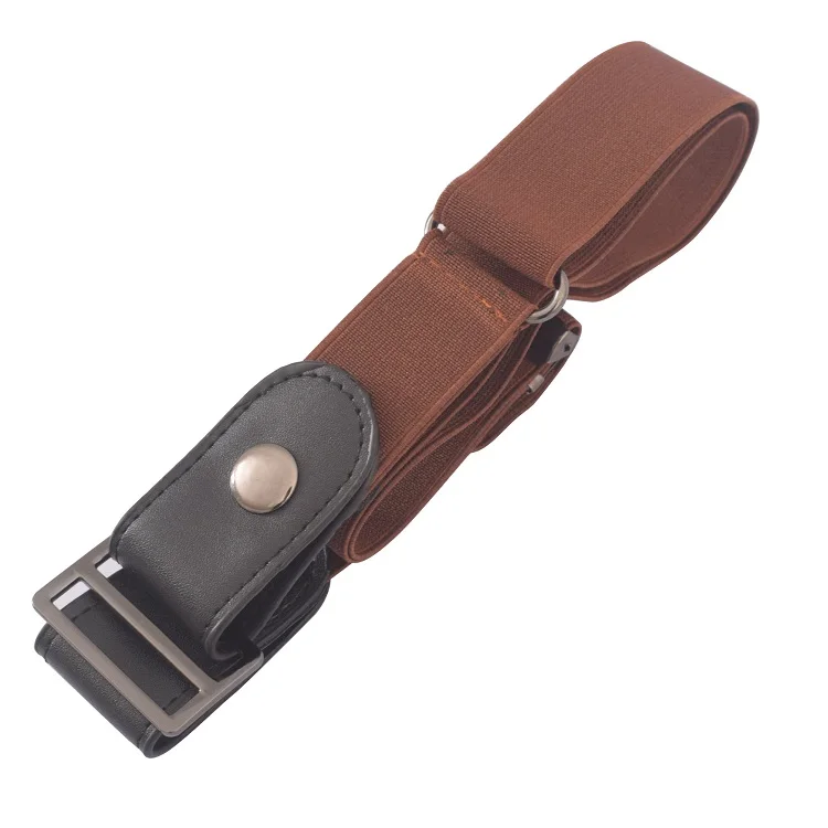 Hot selling adjustable stretch belt no show flat buckle comfortable simple belt