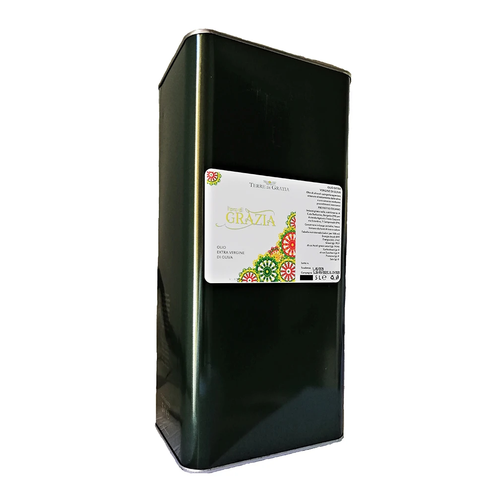 Итальянское Экстра натуральное оливковое масло золото ди Грация Олово 5 л идеально подходит для приправ