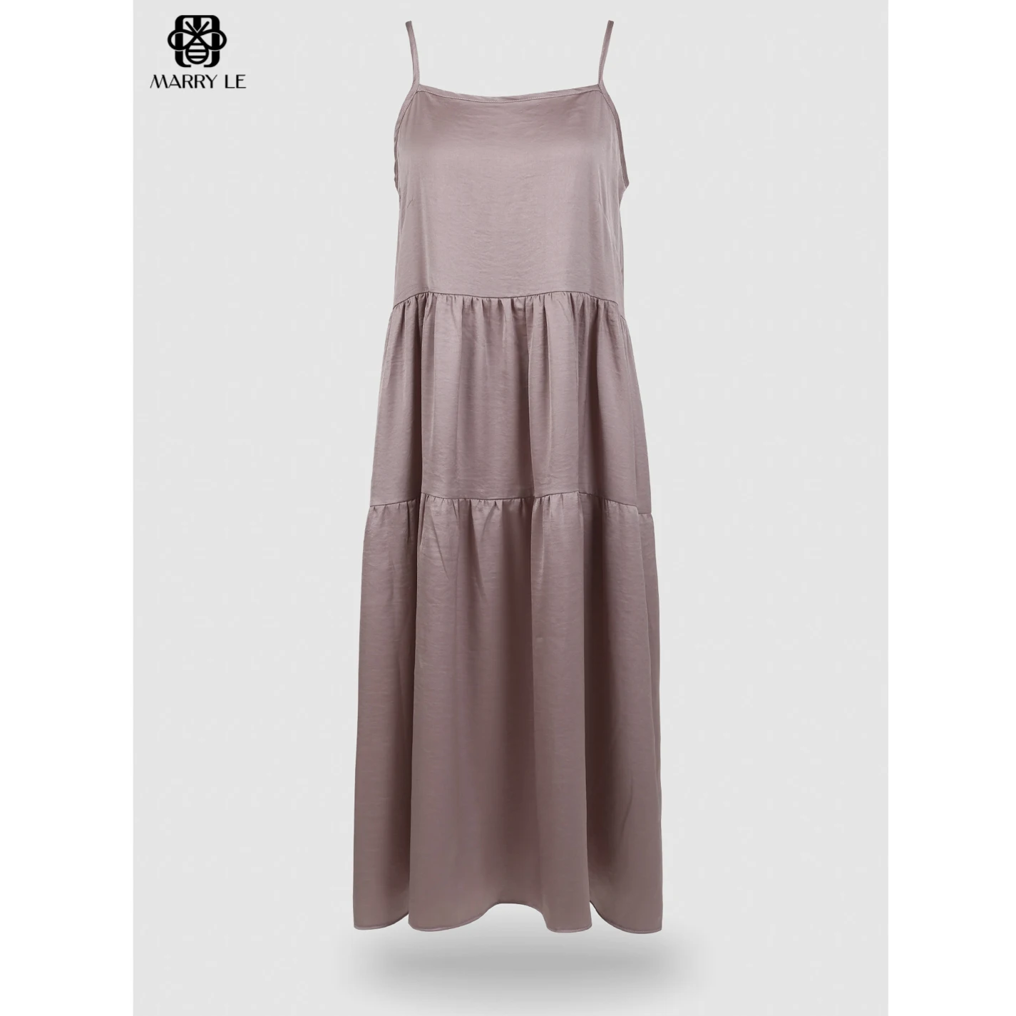 SLEEVELESS PURPLE BROWN MAXI DRESS high quality womens clothes wholesale women clothing OEM ODM Customized clothing - MD08