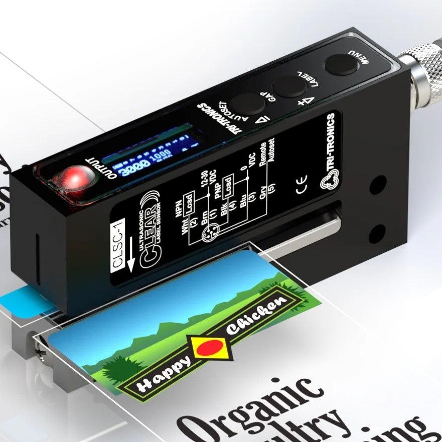 Прозрачный датчик этикеток, ультразвуковой датчик вилки типа ячейки