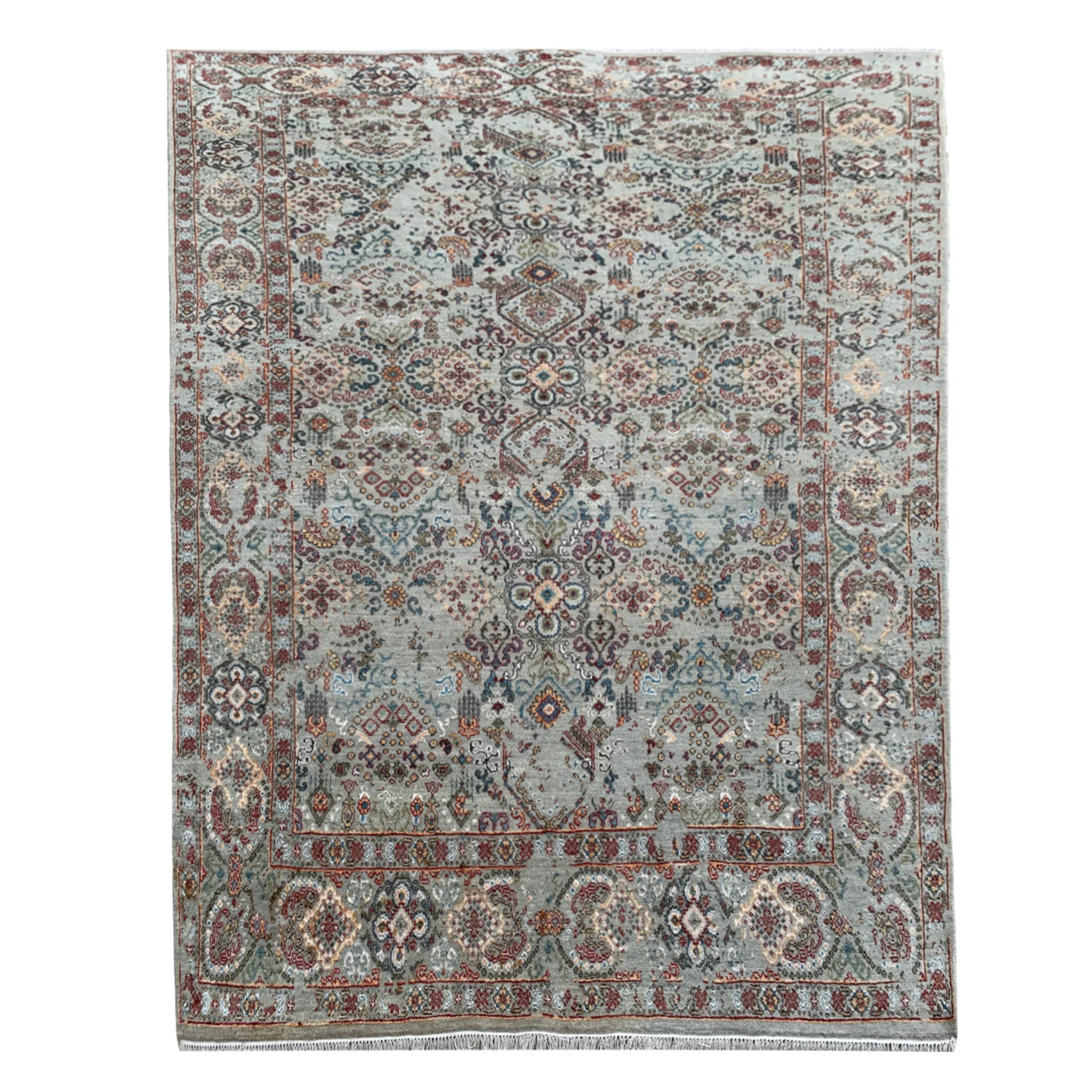
6x9 Size New Hand Knotted Contemporary Persian Luxury Living Room Rug Carpets in Wool Silk 