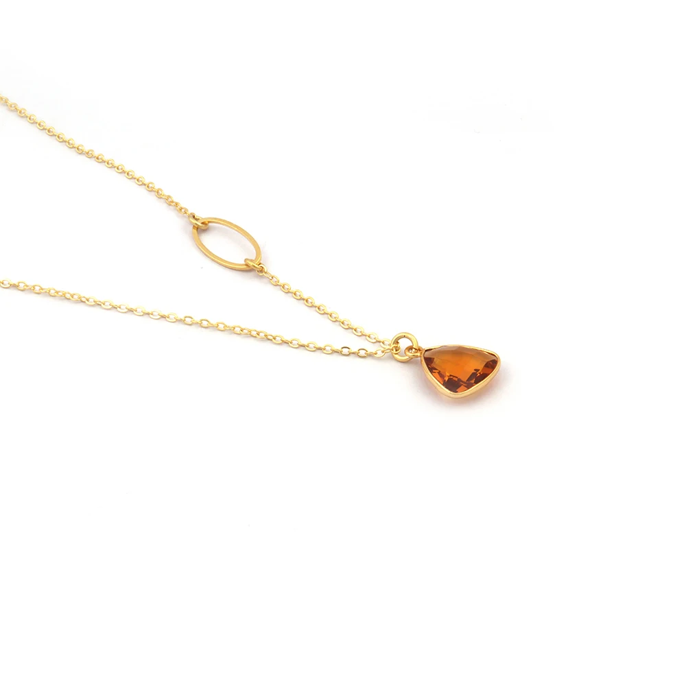 Handmade Wholesale Necklaces For Women | Purple Amethyst Pear Shape Necklace | Brass Gold Plated Wire Sett Gems Jewellery. N-544