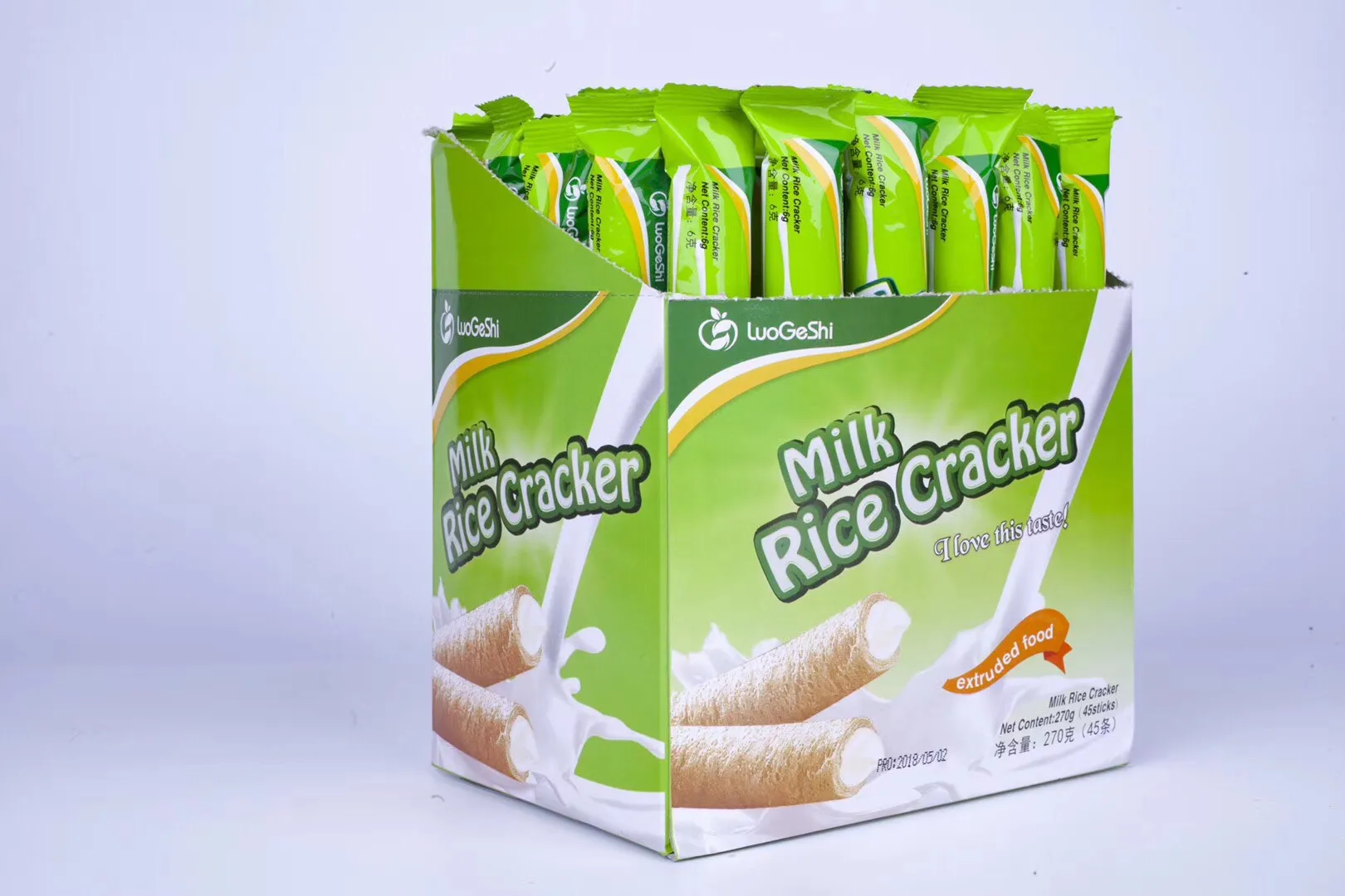 
Top selling good price from Vietnam Milk Filled Rice Roll Cracker 60g box 