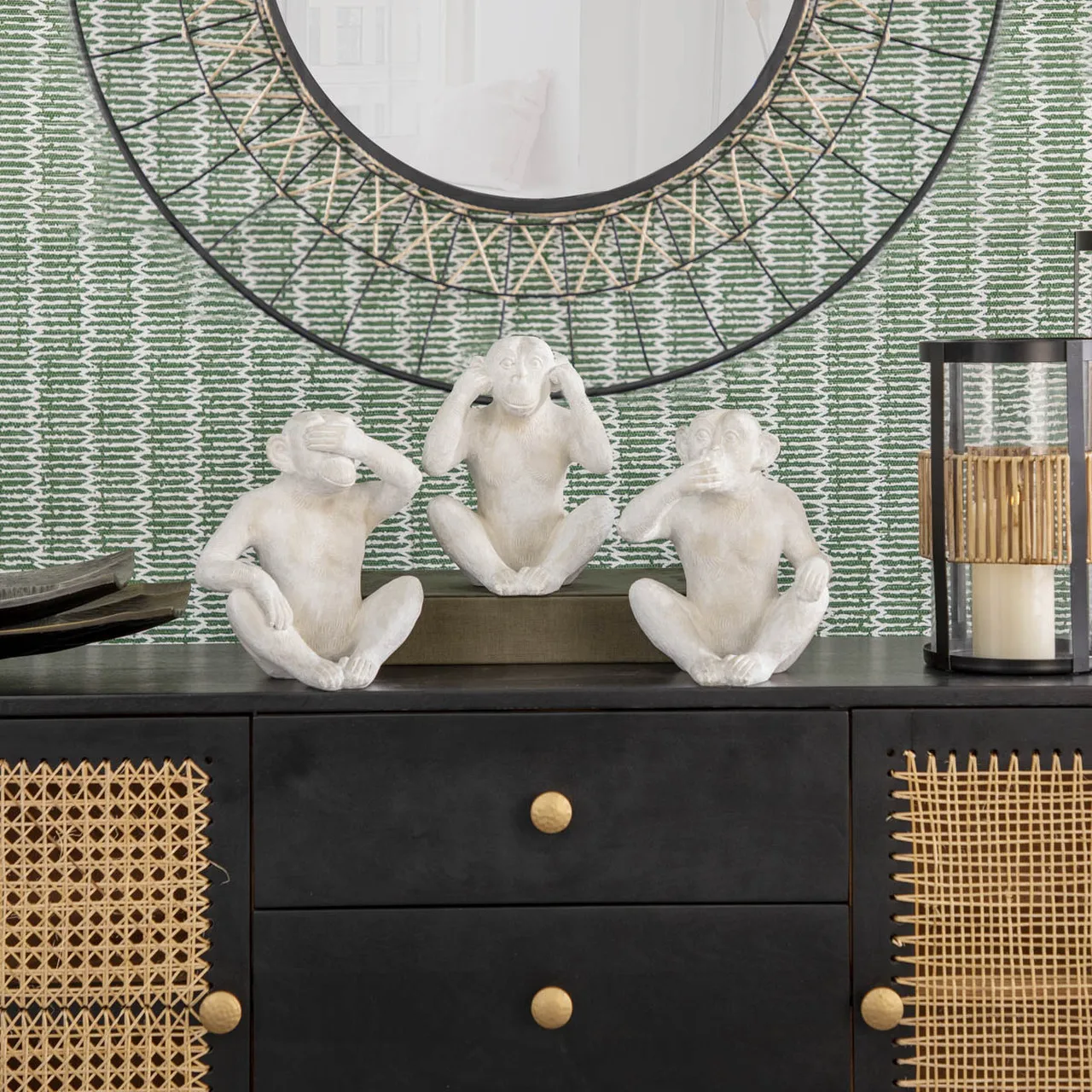 Sagebrook дома S/3 смолы 10 дюймов обезьяна заметить, что у нас нет/сказать «нет»/не слышу фигурка премиум качества по оптовым ценам от поставщика