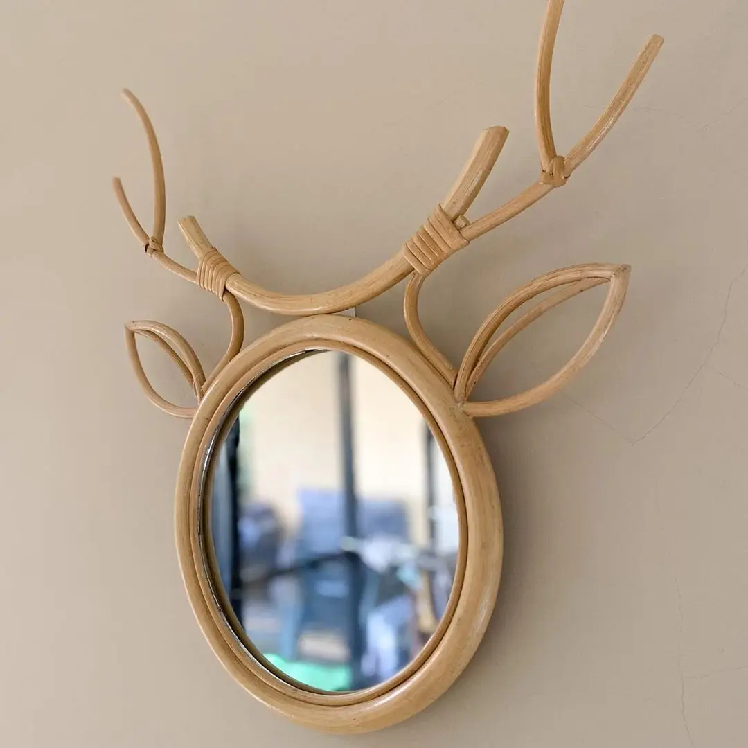  Новое поступление низкая стоимость ротанга настенное зеркало не были связаны с химическим обрамленное для детей