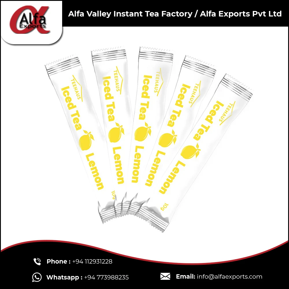 Best Beverage 100% Premium Lemon Flavor Blended 2in1 Premix Instant Ceylon Lemon Iced Tea Powder At Wholesale Price