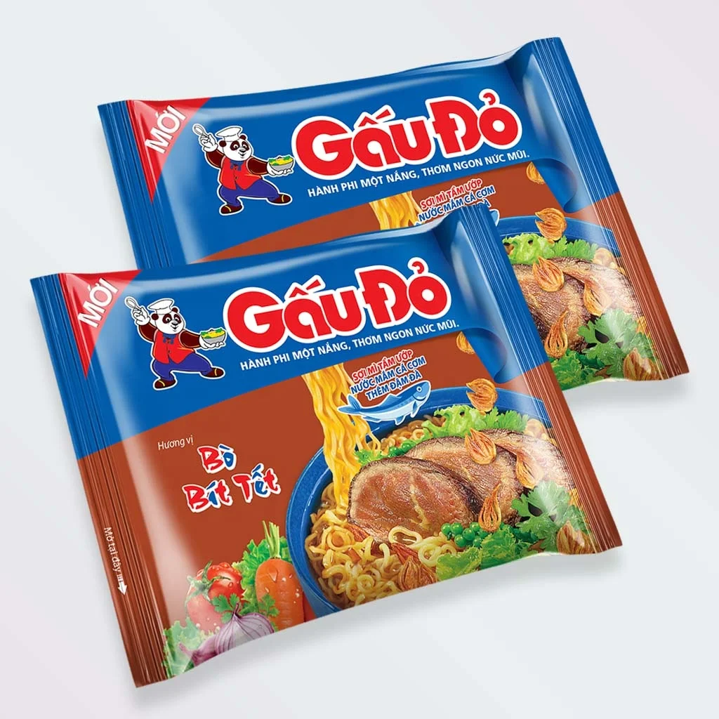 Новая растворимая лапша Redbear с креветками и курицей 65 грамм/упаковка