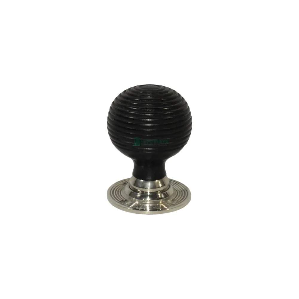 Wooden Beehive Door Knobs Mango Wood Door Knobs High Quality Black Colored Knobs Handmade Wholesale Bulk Manufacturer