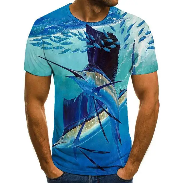 
fishing print T-shirts , High quality sublimation Custom design sublimated fishing tshirt unique graphic t shirts 