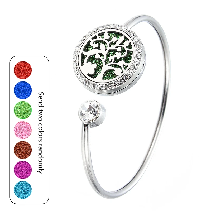Fashion Aromatherapy bracelet & bangles  butterfly wings Stainless Steel Open Perfume Locket Essential Oils Diffuser bangles