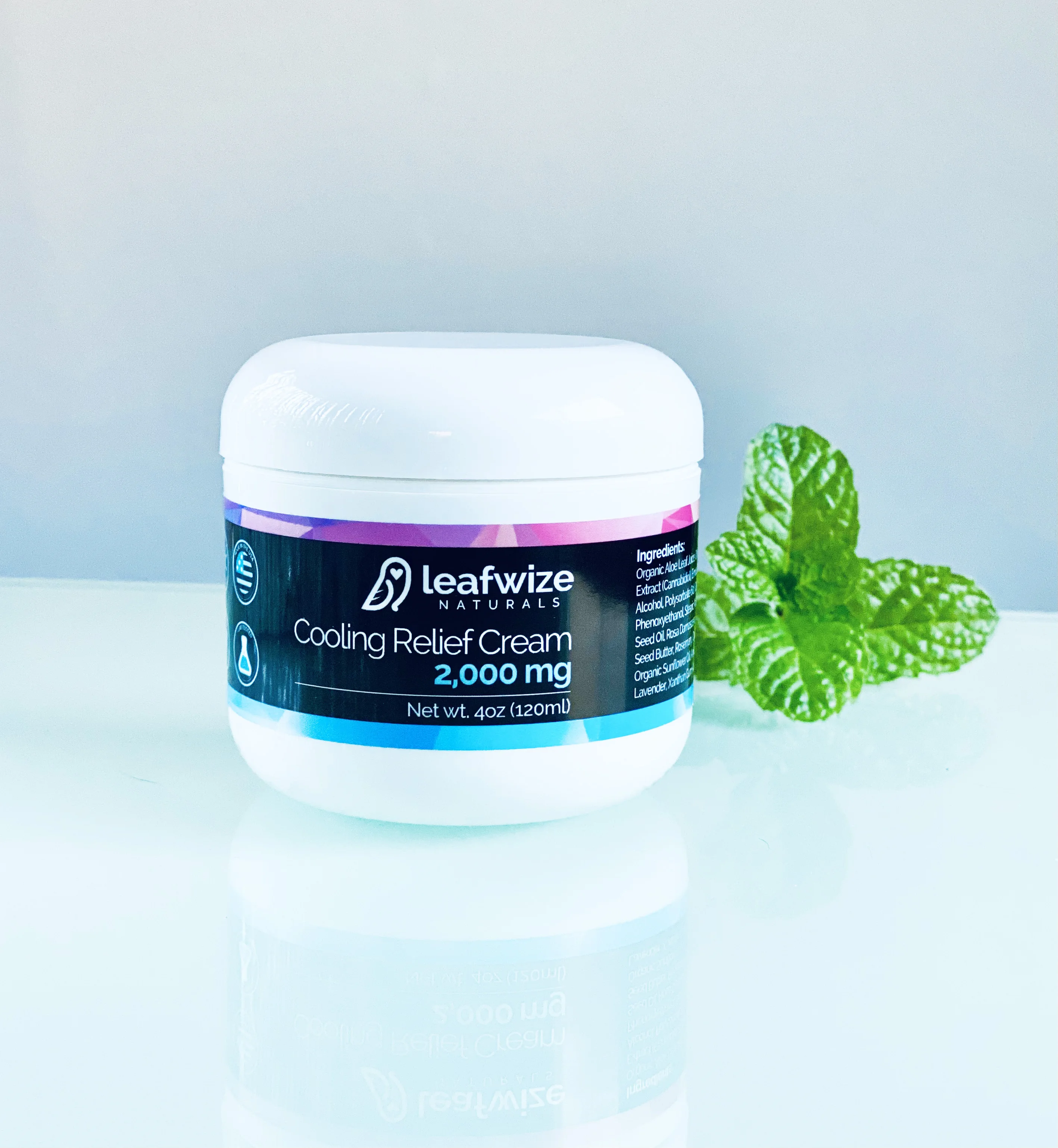 Смягчающий местный Охлаждающий Крем Leafwize Naturals CBD 2000 мг охлаждающий ментол и алоэ с арникой снятие боли