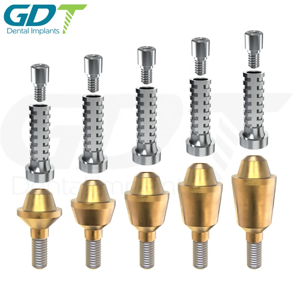Titanium Standard Straight Multi Unit Abutment Titanium Sleeve set, Dental Implant Internal Hex 2.42mm