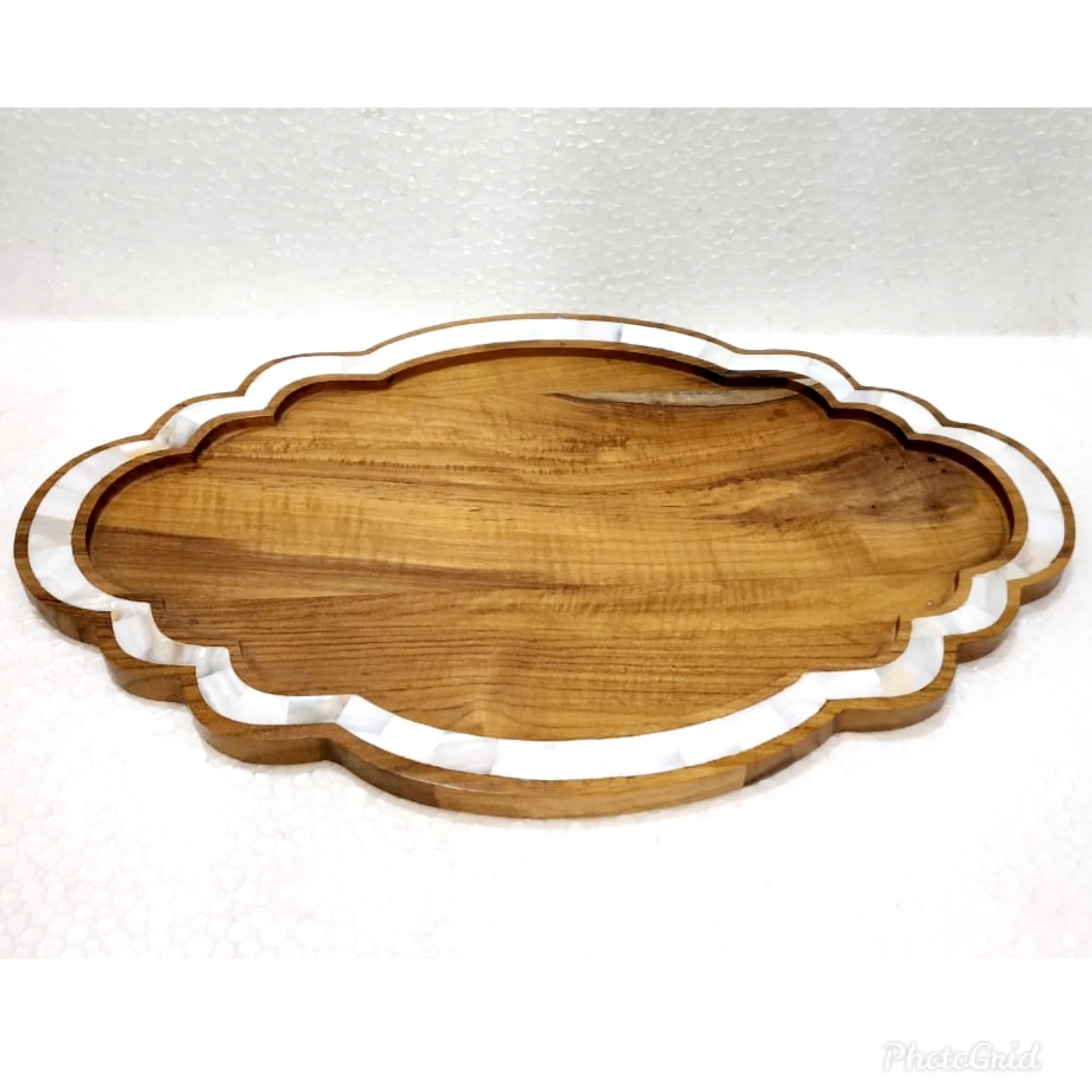 
MOTHER OF PEARL INLAY WOODEN SERVING TRAY GULF UAE DUBAI 