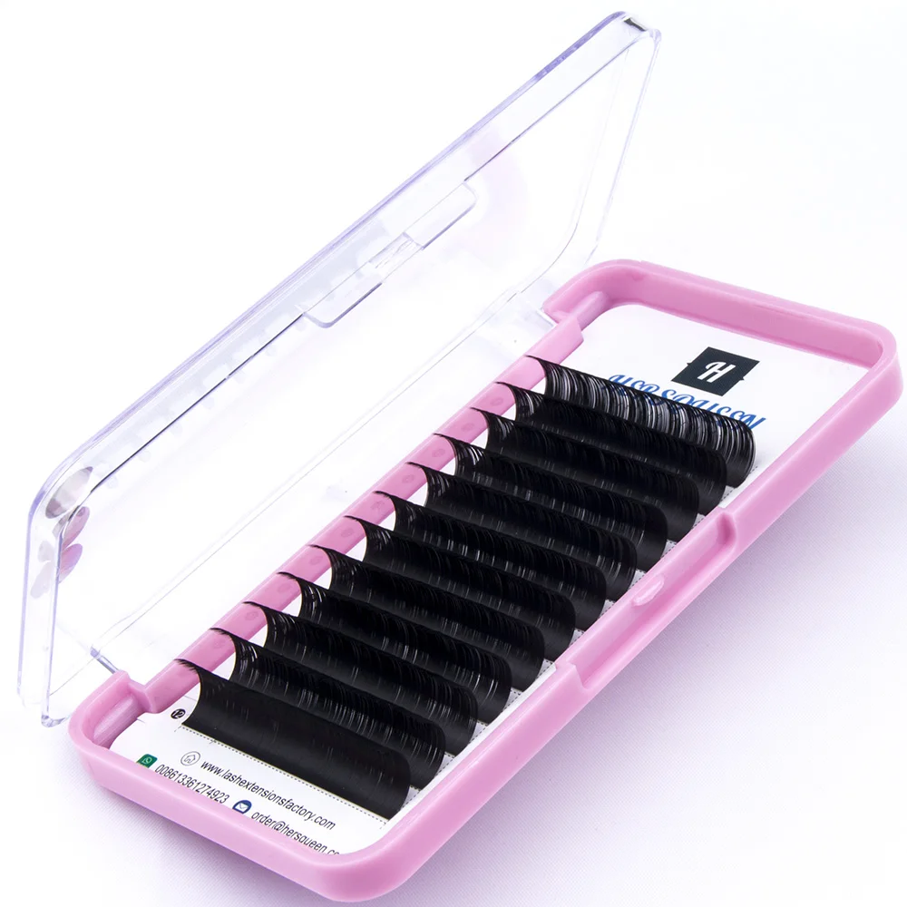  0.07 hotselling volume eyelash extensions Loose Base Fluffy Volume Lashes Private Label Cashmere Silk Faux Mink