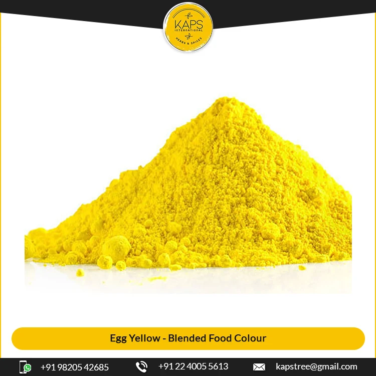 Outstanding Quality Egg Yellow Shade Artificial Blended Food Color Powder