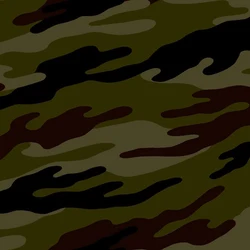 Orange Charcoal Camouflage Pattern Printed on Double-Sided Brushed DTY Fabric for Wholesale - Style P-197-668
