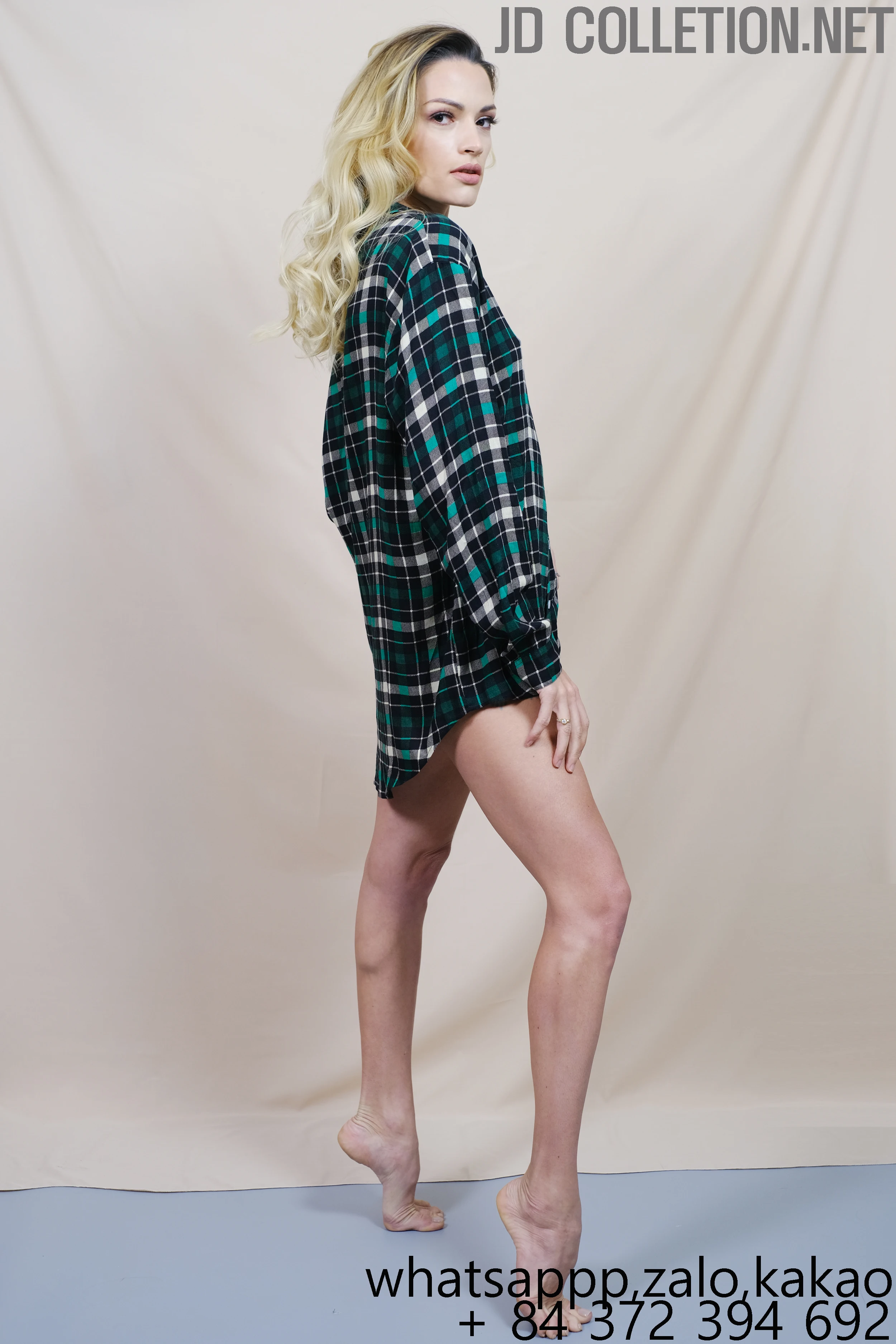  Оптовая продажа удобная винтажная свободная модная простая клетчатая фланелевая рубашка унисекс осенняя окрашенная пуговица с длинным рукавом