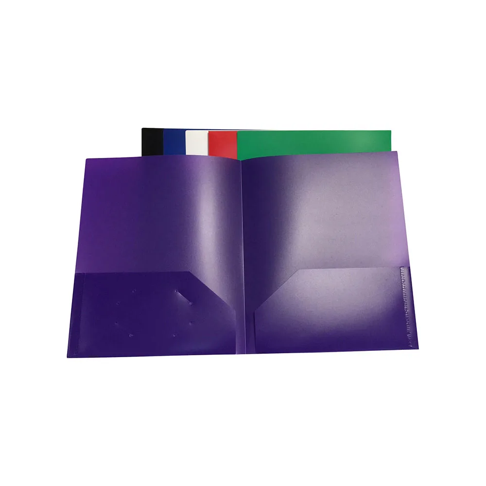 Three Leaf 2 POCKET POLY PORTFOLIO SOLID COLORS In Premium Quality