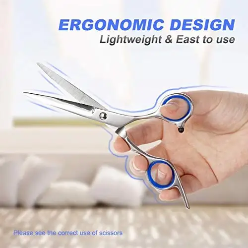 Профессиональные Парикмахерские ножницы из нержавеющей стали острые лезвия прикрепляемое резиновое кольцо с регулируемым винтом и упором для пальцев