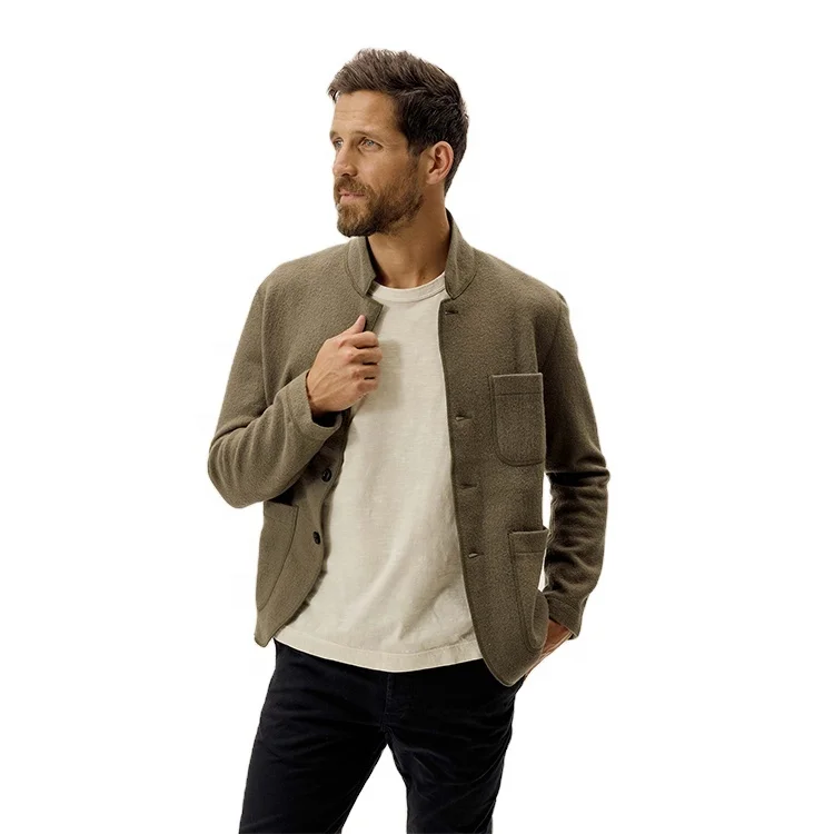 
Hunter luxury Felted Chore Coat raw edage blazer Twice boiled Merino 100% wool Tailored fit casual rough selvedge jacket COAT 