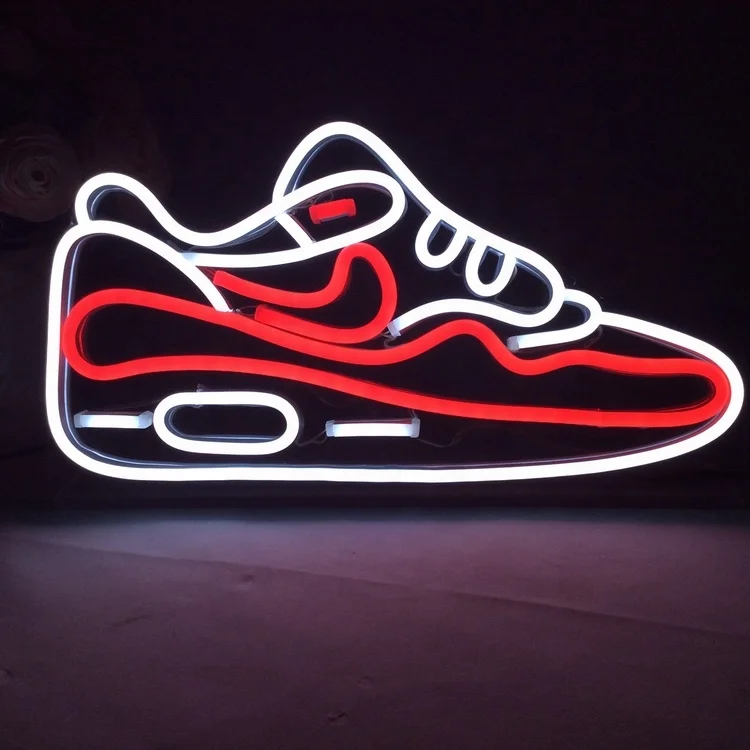 
neon light shoes Wall mounted or hanging Sneaker Neon sign,shoe neon Wall Lights sign 