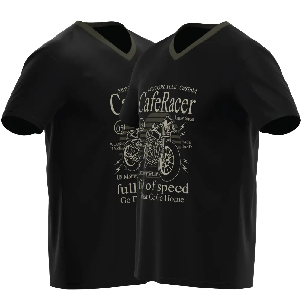 
Man Clothing Premium quality Custom printed T-shirt Soft Black white orange Single Jersey 95% Cotton 5 % Spandex Comfortable 