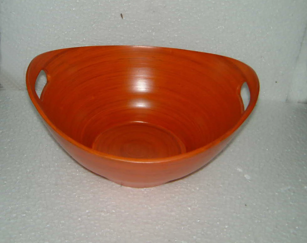  Вьетнамская крученая бамбуковая Овальная чаша ручной работы подходит для домашнего декора домашней посуды и кухонной утвари