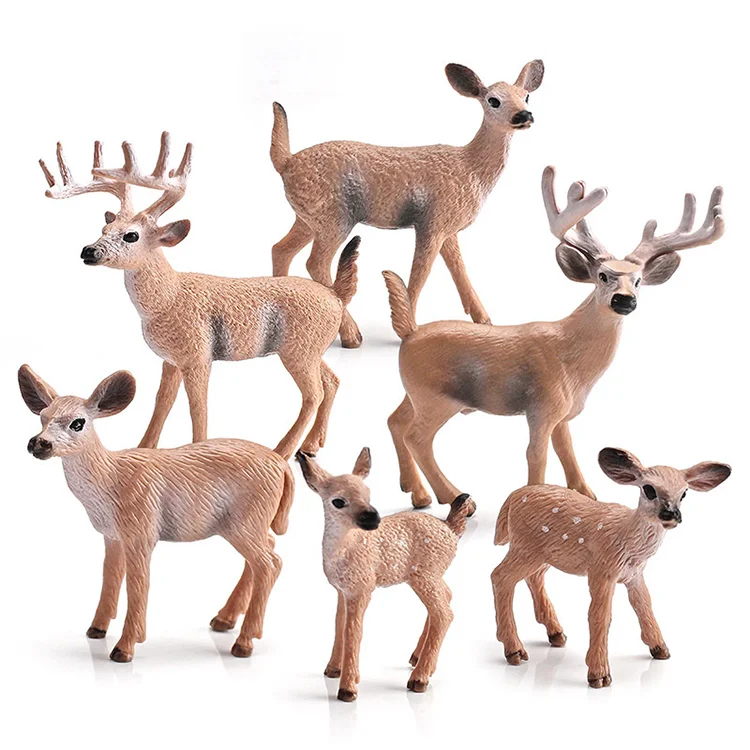Hot sale Table Decoration Woodland Figurines Toy Hollowl  White-Tailed Buck Toy Wild Forest Animal Mode