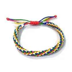 Lucky bracelet five color cord fashion bracelet braided hand made rope Christmas gift trendy adjustable knotted jewelry