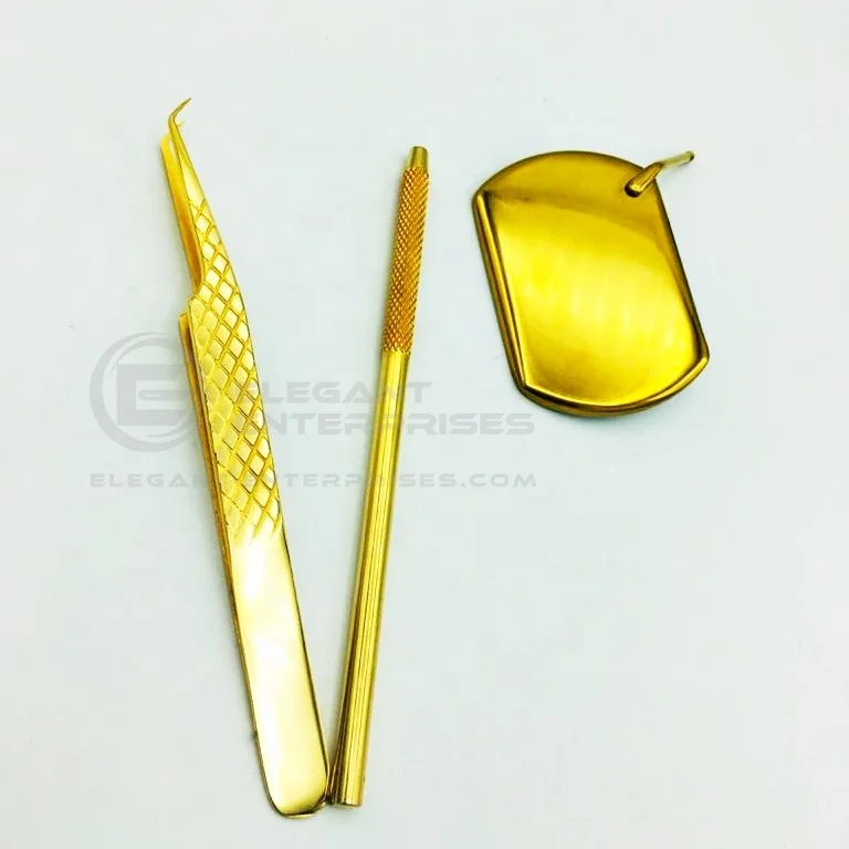 24k Gold squared shape Eyelash Extension Mirror Wholesale/stainless steel Mirror best combo with custom logo